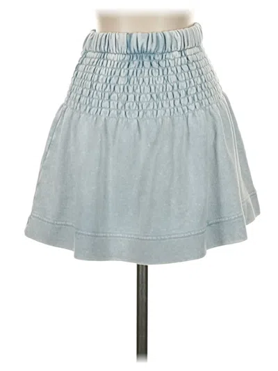 Aerie Denim Skirt In Blue