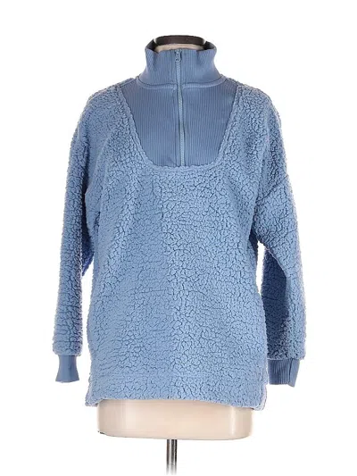 Pre-owned Aerie Fleece Jacket In Blue