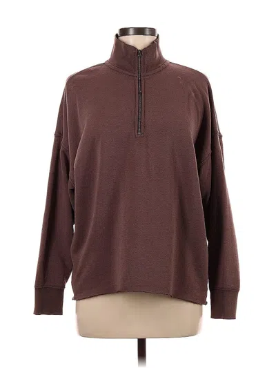 Pre-owned Aerie Fleece Jacket In Brown