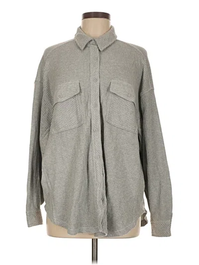 Pre-owned Aerie Fleece Jacket In Gray