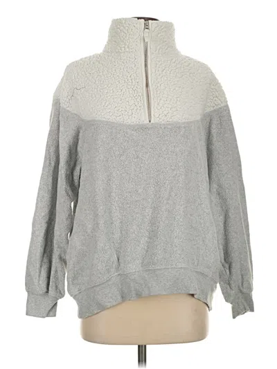 Pre-owned Aerie Fleece Jacket In Gray