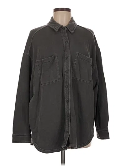 Pre-owned Aerie Fleece Jacket In Gray