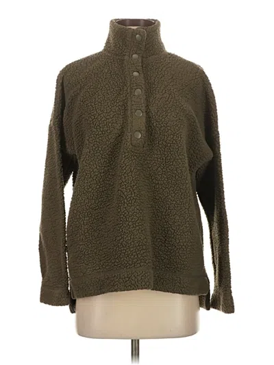 Pre-owned Aerie Fleece Jacket In Green