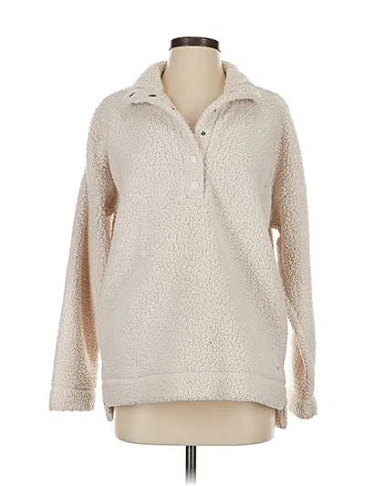 Pre-owned Aerie Fleece Jacket In Ivory