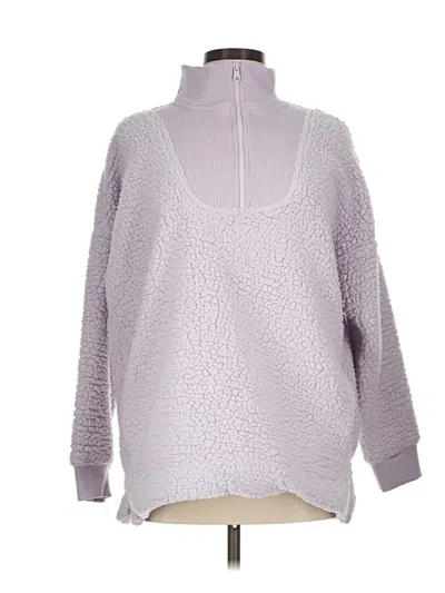 Pre-owned Aerie Fleece Jacket In Purple