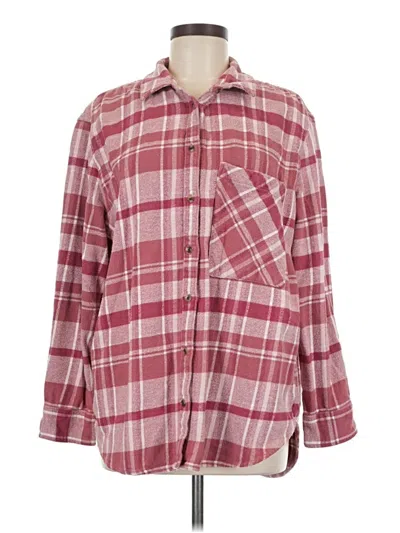 Pre-owned Aerie Fleece Jacket In Red