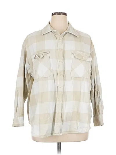 Pre-owned Aerie Fleece Jacket In White