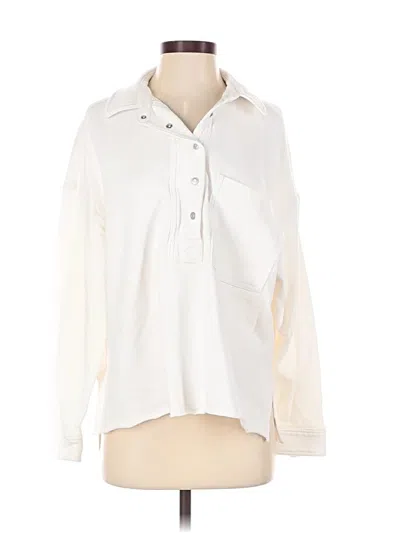 Pre-owned Aerie Fleece Jacket In White