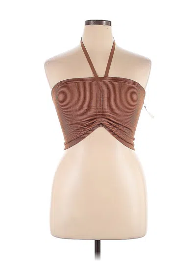 Pre-owned Aerie Halter Top Brown Halter Neckline Tops