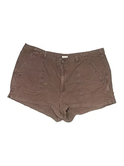 Pre-owned Aerie Khaki Shorts In Brown