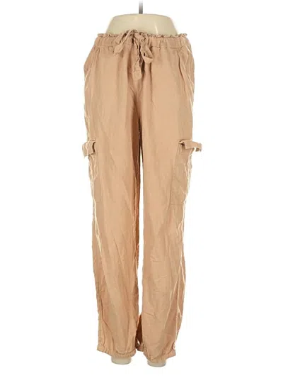 Pre-owned Aerie Linen Pants In Brown