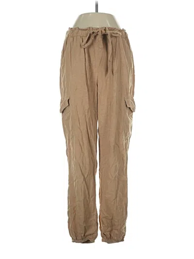 Pre-owned Aerie Linen Pants In Tan