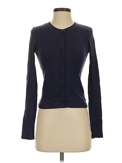 Pre-owned Aerie Long Sleeve Blouse In Blue