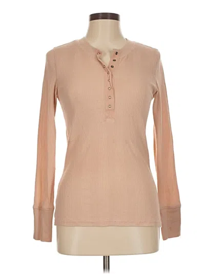 Pre-owned Aerie Long Sleeve Blouse In Brown
