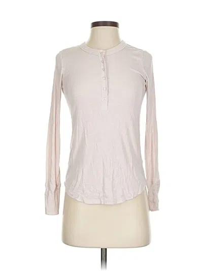 Pre-owned Aerie Long Sleeve Blouse In Ivory