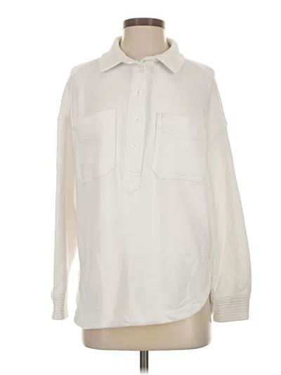 Pre-owned Aerie Long Sleeve Blouse In Ivory