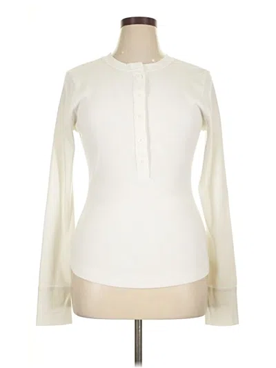 Pre-owned Aerie Long Sleeve Blouse In Ivory