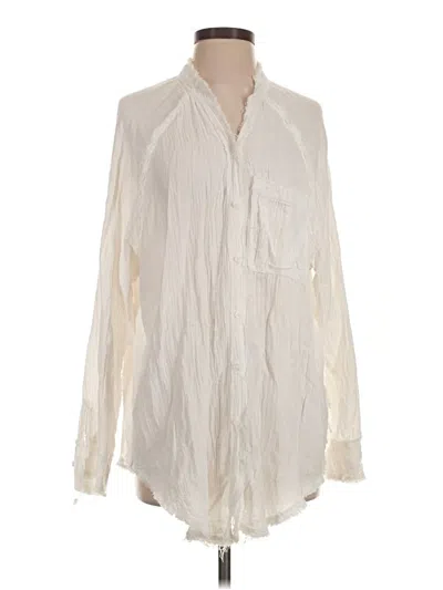 Pre-owned Aerie Long Sleeve Blouse In Ivory