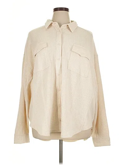 Pre-owned Aerie Long Sleeve Blouse In Ivory
