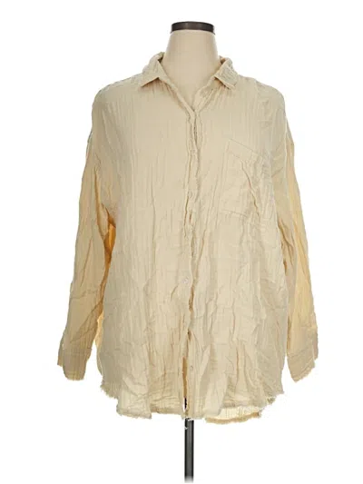 Pre-owned Aerie Long Sleeve Blouse In Ivory