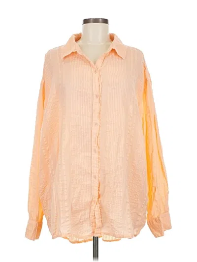 Pre-owned Aerie Long Sleeve Blouse In Orange