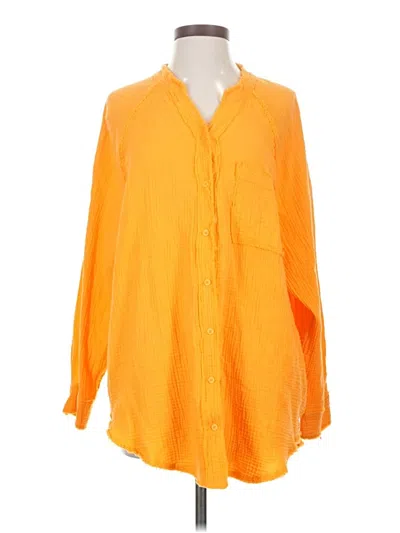 Pre-owned Aerie Long Sleeve Blouse In Orange