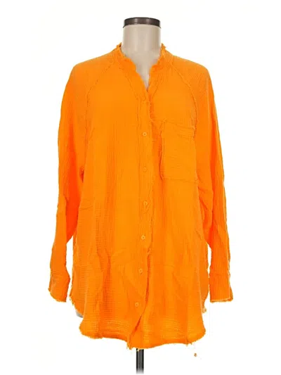 Pre-owned Aerie Long Sleeve Blouse In Orange