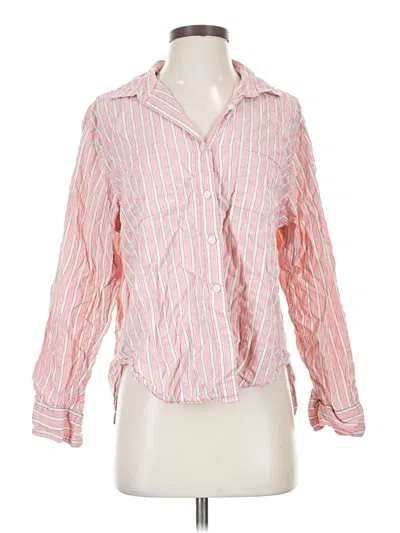 Pre-owned Aerie Long Sleeve Blouse In Pink