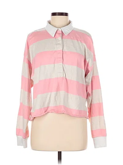 Pre-owned Aerie Long Sleeve Blouse In Pink