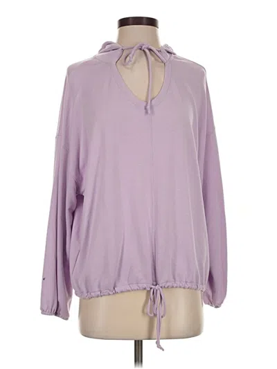 Pre-owned Aerie Long Sleeve Blouse In Purple