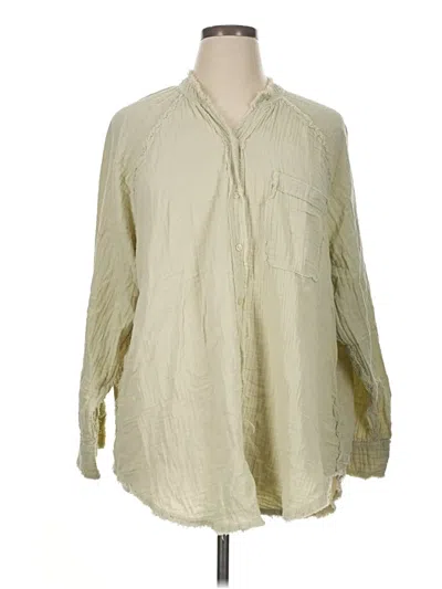 Pre-owned Aerie Long Sleeve Blouse In White
