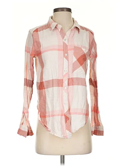 Pre-owned Aerie Long Sleeve Button Down Shirt In Pink