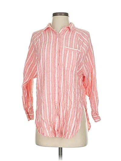 Pre-owned Aerie Long Sleeve Button Down Shirt In Pink