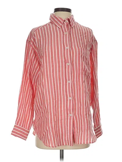 Aerie Long Sleeve Button Down Shirt In Red