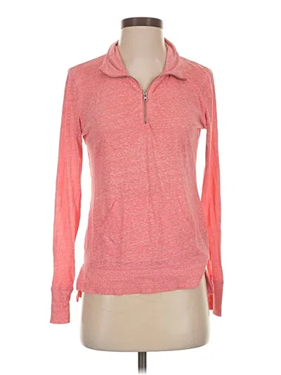 Pre-owned Aerie Long Sleeve Polo Shirt In Pink