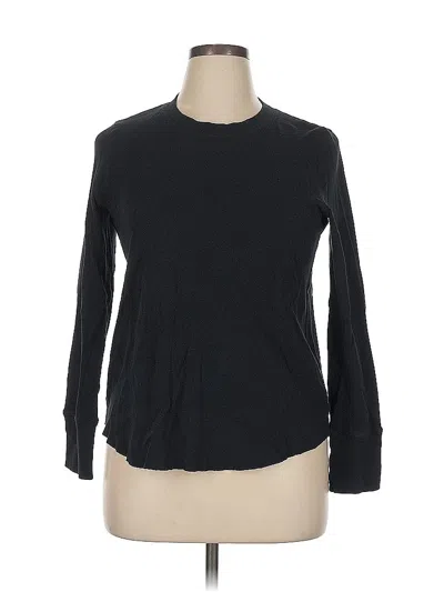 Pre-owned Aerie Long Sleeve T-shirt In Black