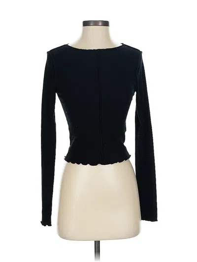 Pre-owned Aerie Long Sleeve T-shirt In Black