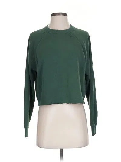 Pre-owned Aerie Long Sleeve T-shirt In Green