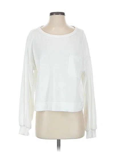 Pre-owned Aerie Long Sleeve T-shirt In White