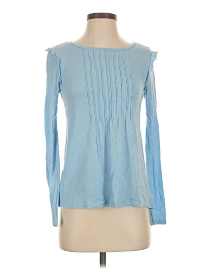 Pre-owned Aerie Long Sleeve Top Blue Boatneck Tops