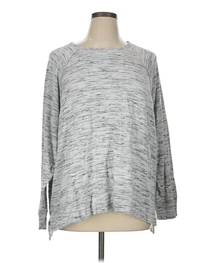 Pre-owned Aerie Long Sleeve Top Gray Crew Neck Tops