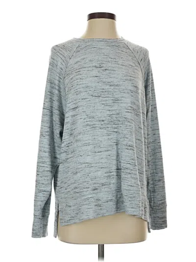 Pre-owned Aerie Long Sleeve Top Gray Crew Neck Tops