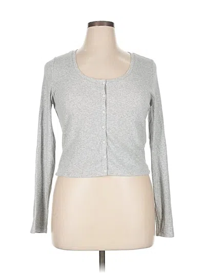 Pre-owned Aerie Long Sleeve Top Gray Sweetheart Neckline Tops