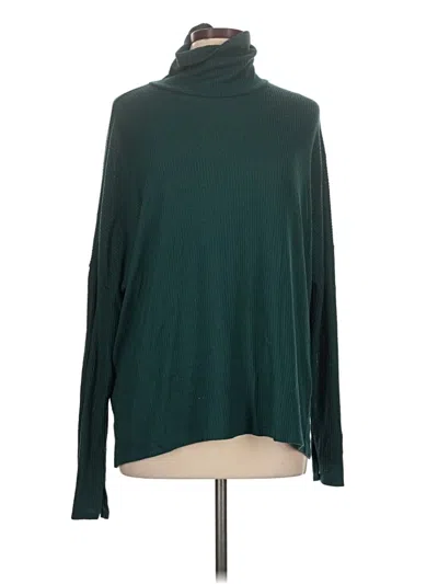 Pre-owned Aerie Long Sleeve Top Green Turtleneck Tops