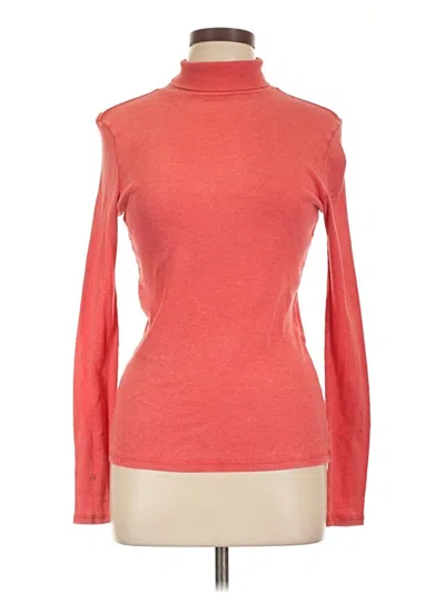 Pre-owned Aerie Long Sleeve Top Orange Turtleneck Tops