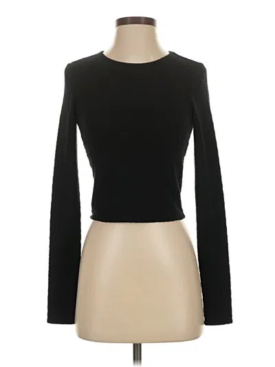 Pre-owned Aerie Long Sleeve T-shirt In Black