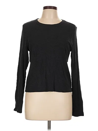 Pre-owned Aerie Long Sleeve T-shirt In Black