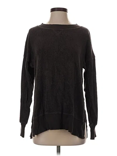 Pre-owned Aerie Long Sleeve T-shirt In Black