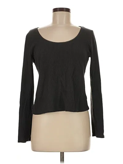 Pre-owned Aerie Long Sleeve T-shirt In Black