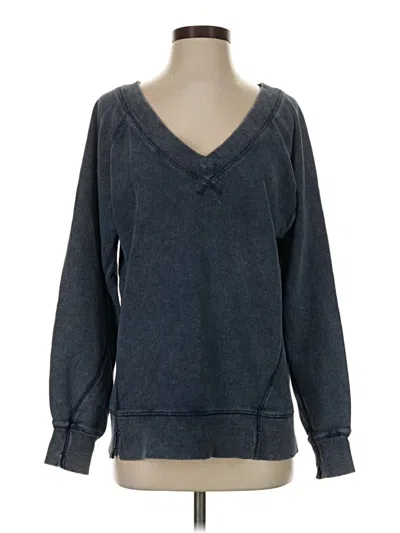 Pre-owned Aerie Long Sleeve T-shirt In Blue